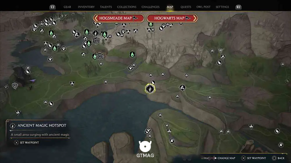 CRAGCROFTSHIRE - تمام مکانهای جادوی باستانی -Ancient Magic Hotspot - در Hogwarts Legacy