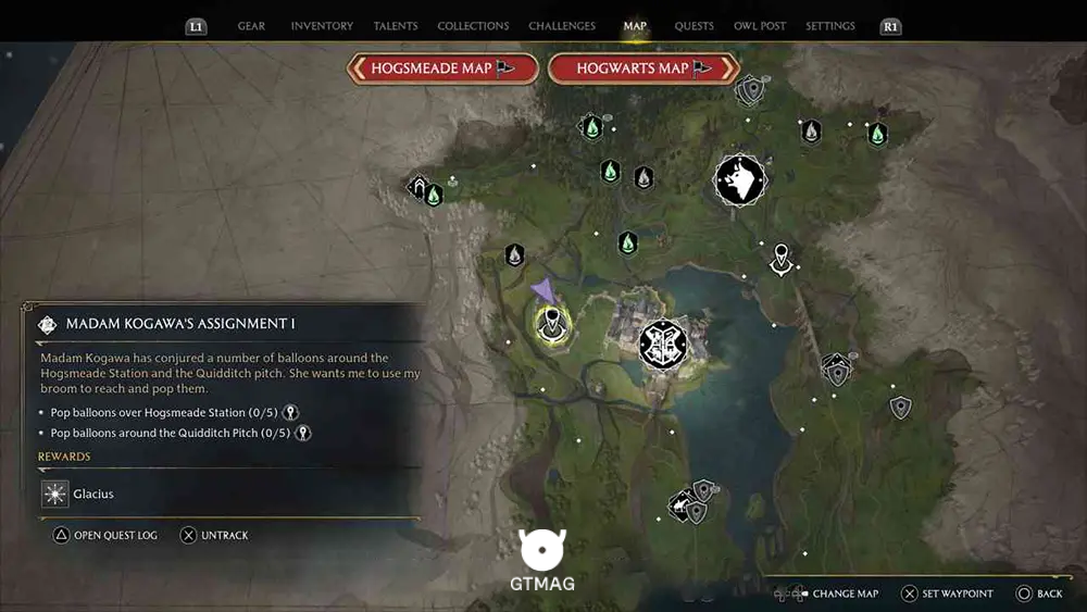 SOUTH HOGWARTS REGION - موقعیت تمام بالون ها در هاگوارتز لگسی - Hogwarts Legacy