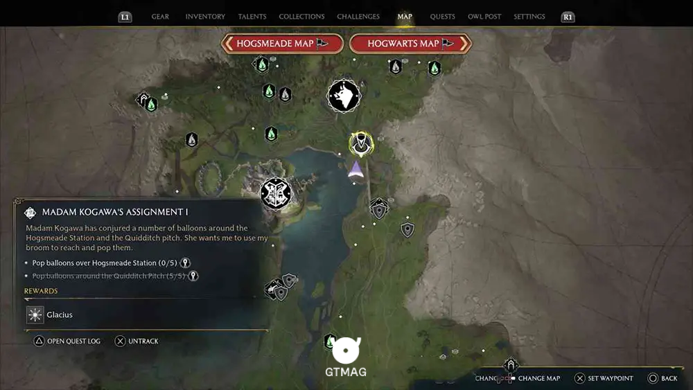 SOUTH HOGWARTS REGION - موقعیت تمام بالون ها در هاگوارتز لگسی - Hogwarts Legacy