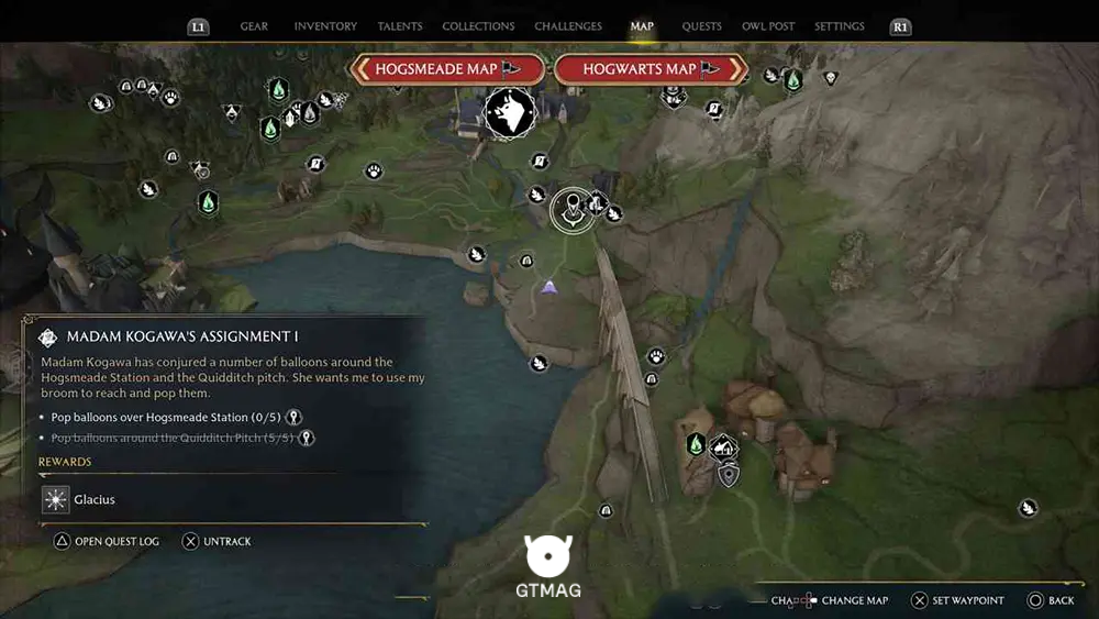 SOUTH HOGWARTS REGION - موقعیت تمام بالون ها در هاگوارتز لگسی - Hogwarts Legacy