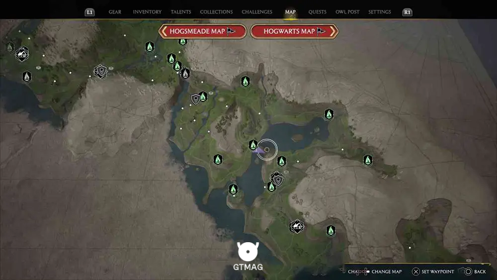 MARUNWEEM LAKE - تمام موقعیتهای Landing Platform در هاگوارتز لگسی - Hogwarts Legacy