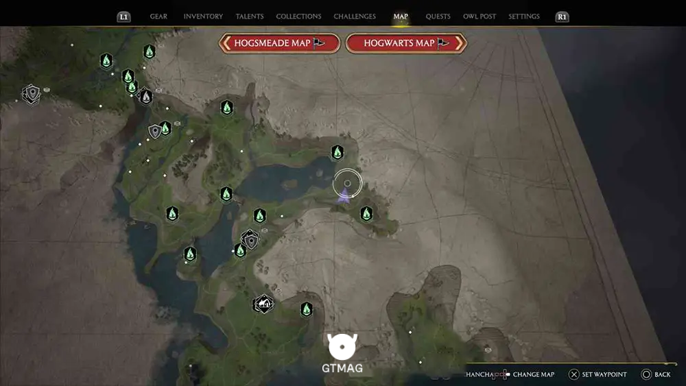 MARUNWEEM LAKE - تمام موقعیتهای Landing Platform در هاگوارتز لگسی - Hogwarts Legacy