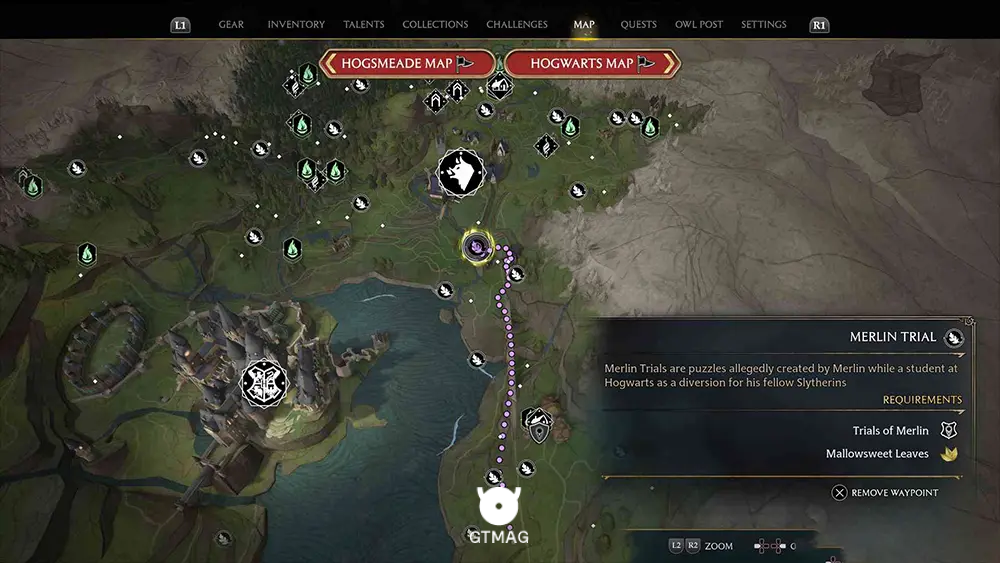 SOUTH HOGWARTS REGION - تمام مکانها و راهحلهای Merlin Trials در هاگوارتز لگسی - Hogwarts Legacy