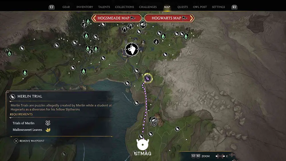SOUTH HOGWARTS REGION - تمام مکانها و راهحلهای Merlin Trials در هاگوارتز لگسی - Hogwarts Legacy