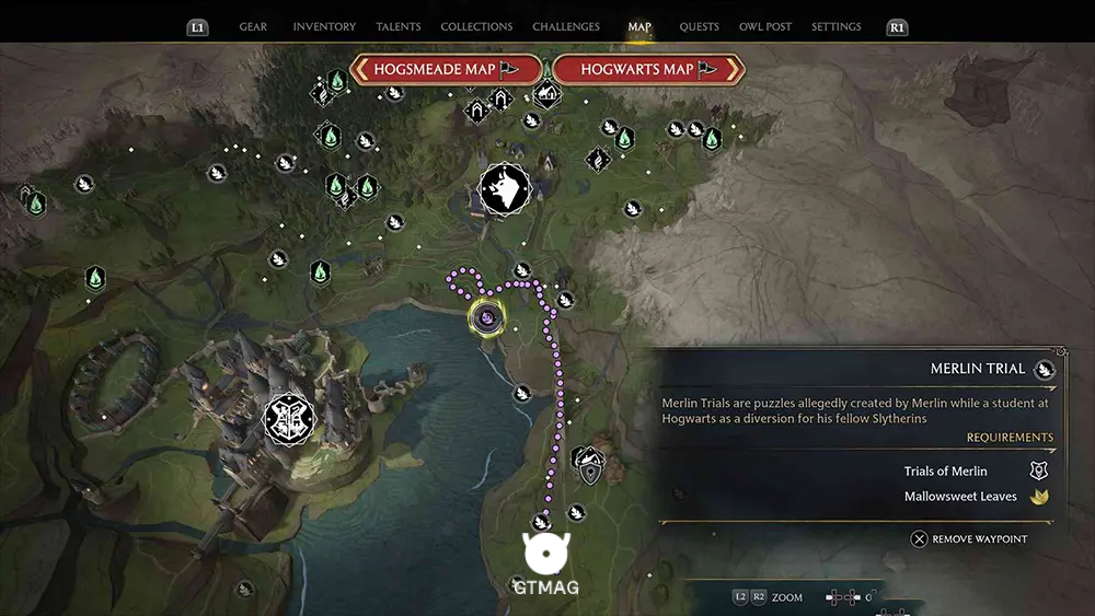 SOUTH HOGWARTS REGION - تمام مکانها و راهحلهای Merlin Trials در هاگوارتز لگسی - Hogwarts Legacy