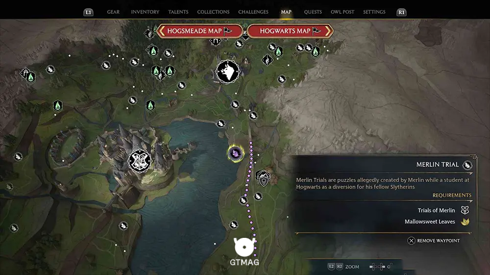 SOUTH HOGWARTS REGION - تمام مکانها و راهحلهای Merlin Trials در هاگوارتز لگسی - Hogwarts Legacy