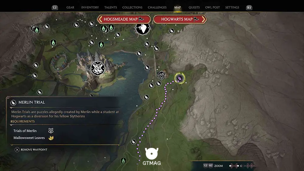 SOUTH HOGWARTS REGION - تمام مکانها و راهحلهای Merlin Trials در هاگوارتز لگسی - Hogwarts Legacy