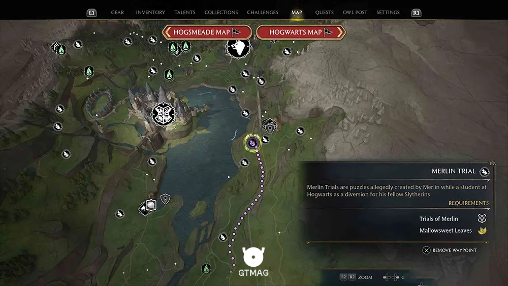 SOUTH HOGWARTS REGION - تمام مکانها و راهحلهای Merlin Trials در هاگوارتز لگسی - Hogwarts Legacy