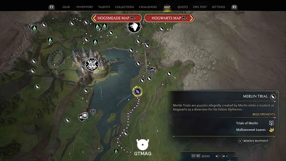 SOUTH HOGWARTS REGION - تمام مکانها و راهحلهای Merlin Trials در هاگوارتز لگسی - Hogwarts Legacy