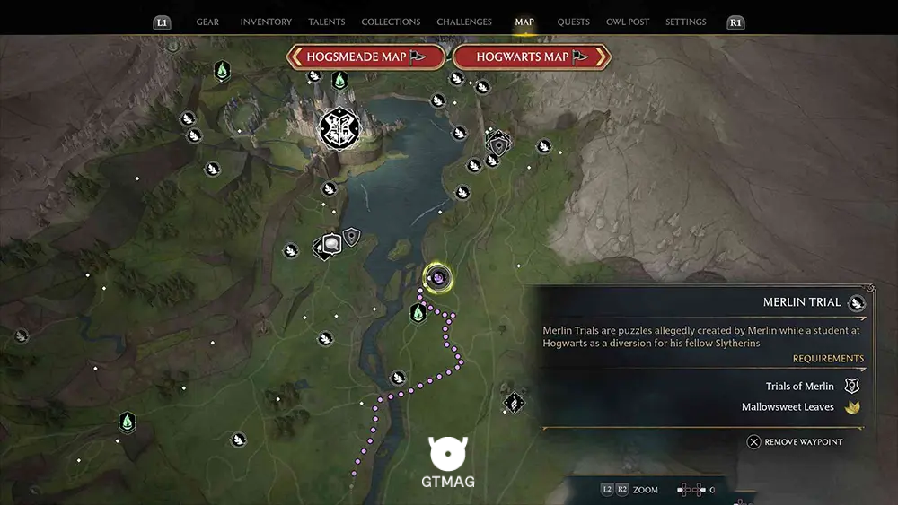 SOUTH HOGWARTS REGION - تمام مکانها و راهحلهای Merlin Trials در هاگوارتز لگسی - Hogwarts Legacy