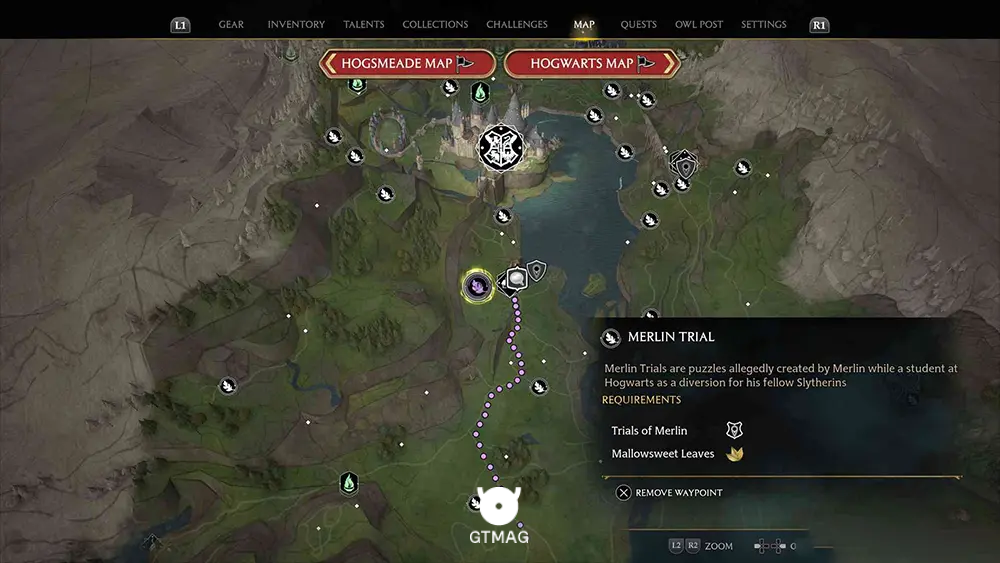 SOUTH HOGWARTS REGION - تمام مکانها و راهحلهای Merlin Trials در هاگوارتز لگسی - Hogwarts Legacy