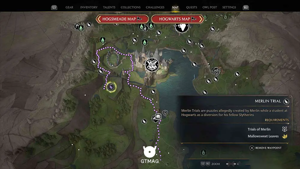 SOUTH HOGWARTS REGION - تمام مکانها و راهحلهای Merlin Trials در هاگوارتز لگسی - Hogwarts Legacy