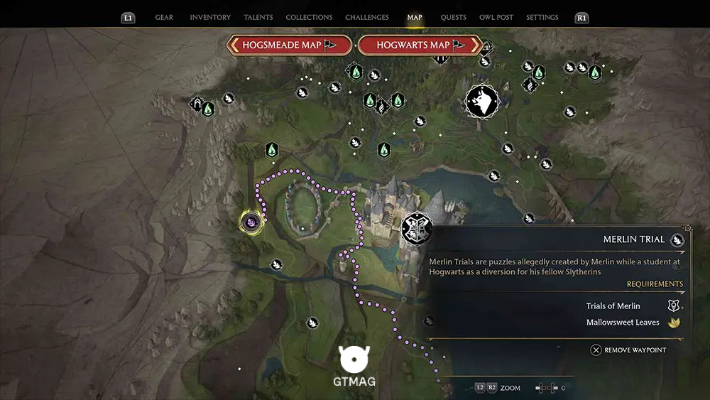 SOUTH HOGWARTS REGION - تمام مکانها و راهحلهای Merlin Trials در هاگوارتز لگسی - Hogwarts Legacy