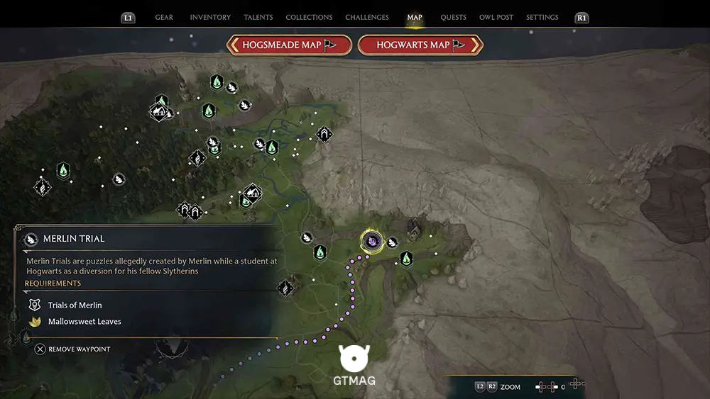 Hogsmeade Valley - تمام مکانها و راهحلهای Merlin Trials در هاگوارتز لگسی - Hogwarts Legacy