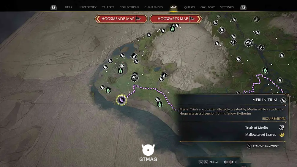 Feldcroft Region - تمام مکانها و راهحلهای Merlin Trials در هاگوارتز لگسی - Hogwarts Legacy