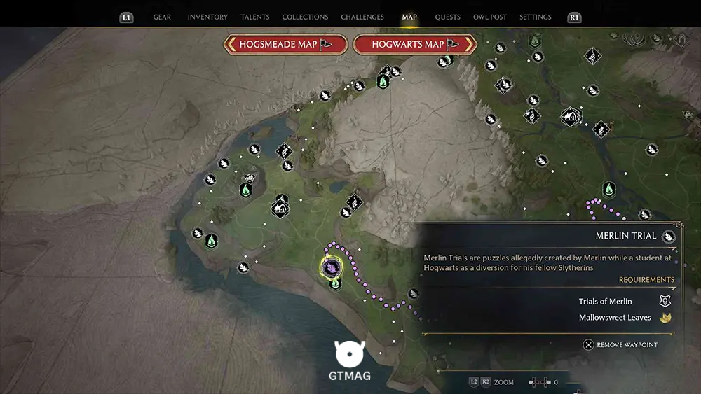 Feldcroft Region - تمام مکانها و راهحلهای Merlin Trials در هاگوارتز لگسی - Hogwarts Legacy