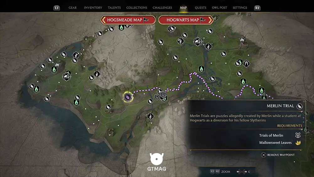 Feldcroft Region - تمام مکانها و راهحلهای Merlin Trials در هاگوارتز لگسی - Hogwarts Legacy