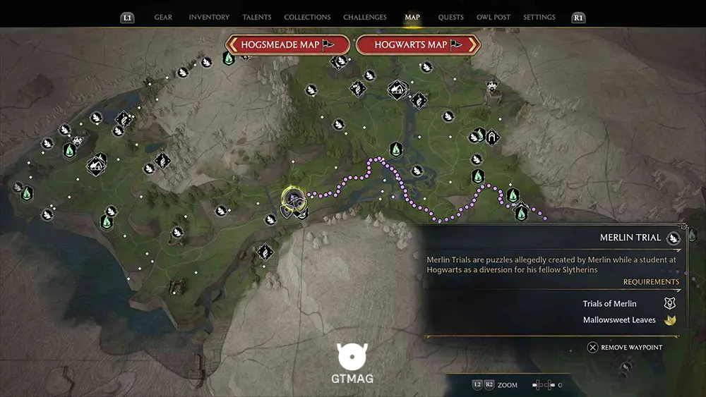 Feldcroft Region - تمام مکانها و راهحلهای Merlin Trials در هاگوارتز لگسی - Hogwarts Legacy