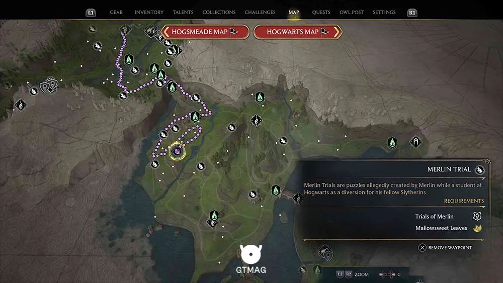Poidsear Caost - تمام مکانها و راهحلهای Merlin Trials در هاگوارتز لگسی - Hogwarts Legacy