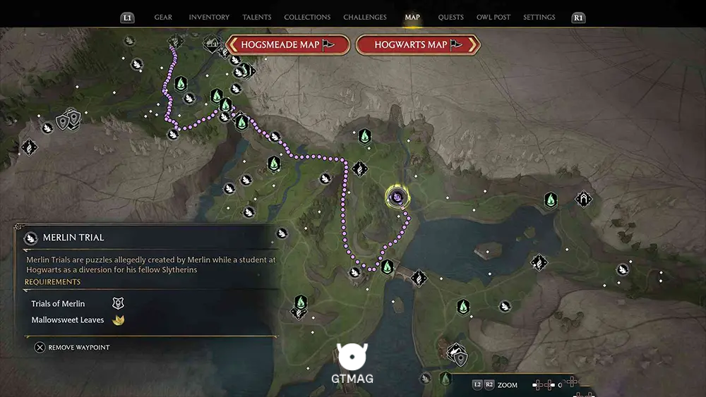 Poidsear Caost - تمام مکانها و راهحلهای Merlin Trials در هاگوارتز لگسی - Hogwarts Legacy
