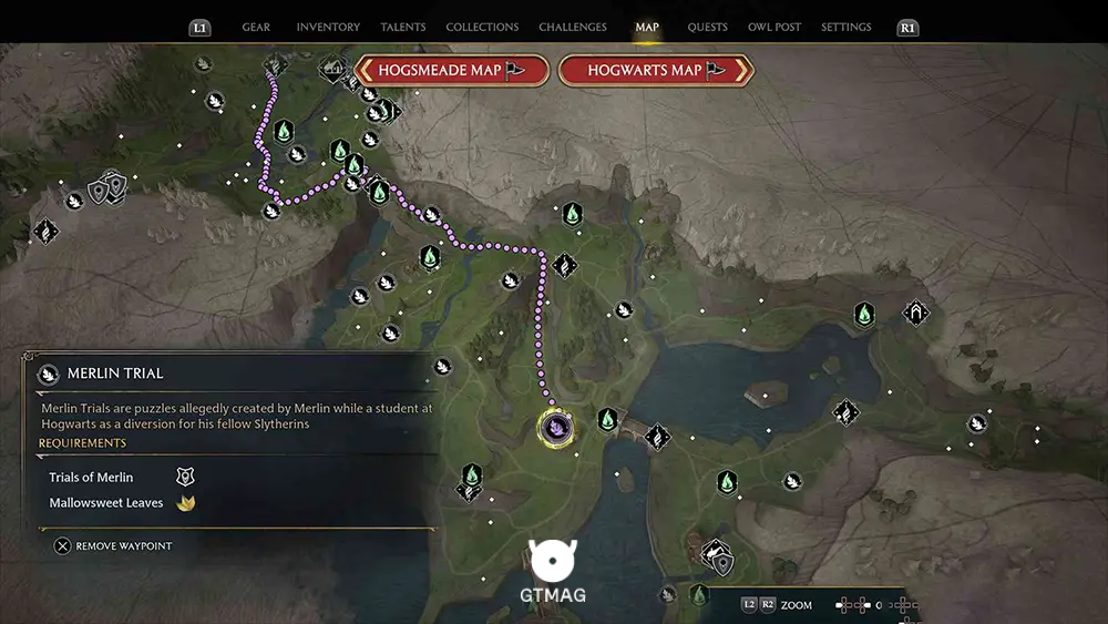 Poidsear Caost - تمام مکانها و راهحلهای Merlin Trials در هاگوارتز لگسی - Hogwarts Legacy