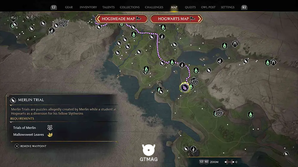 Marunweem Lake - تمام مکانها و راهحلهای Merlin Trials در هاگوارتز لگسی - Hogwarts Legacy