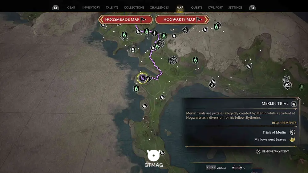 Manor Cape - تمام مکانها و راهحلهای Merlin Trials در هاگوارتز لگسی - Hogwarts Legacy