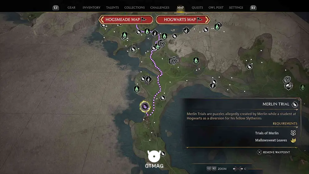 Manor Cape - تمام مکانها و راهحلهای Merlin Trials در هاگوارتز لگسی - Hogwarts Legacy