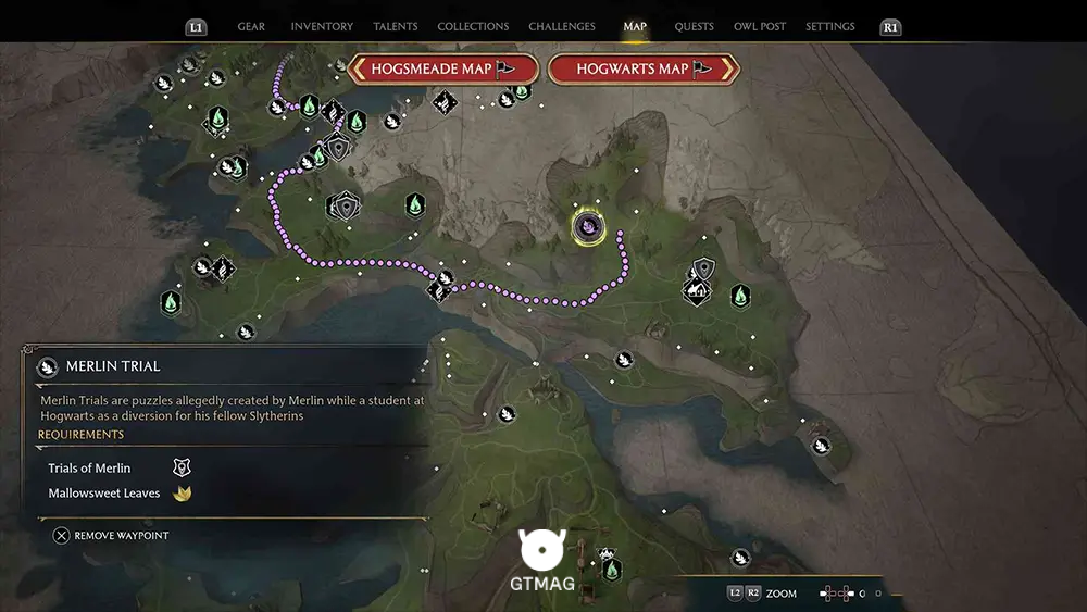 Cragcroftshire - تمام مکانها و راهحلهای Merlin Trials در هاگوارتز لگسی - Hogwarts Legacy