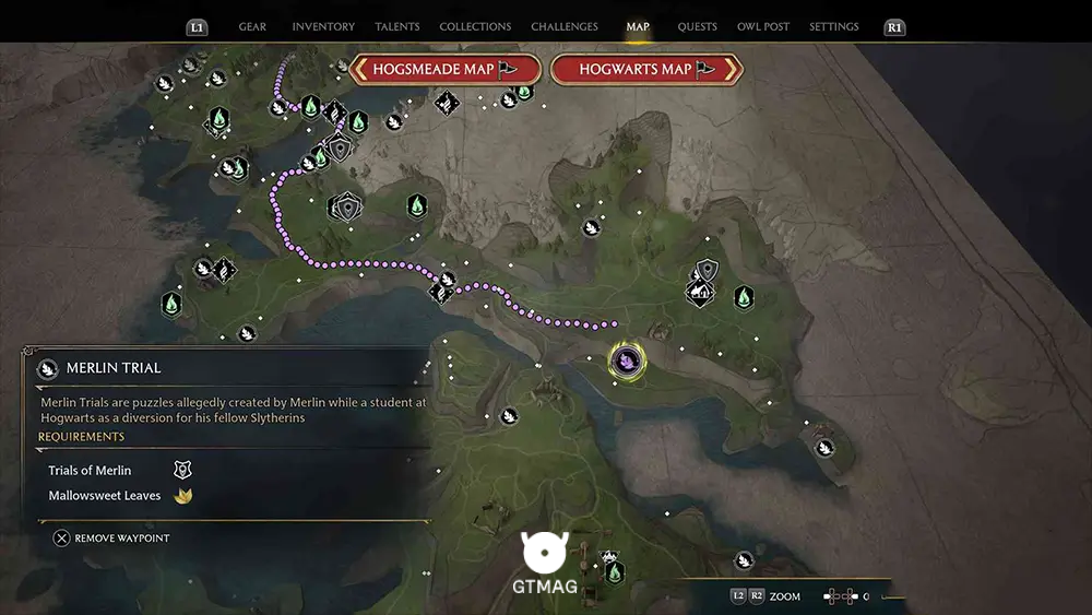 Cragcroftshire - تمام مکانها و راهحلهای Merlin Trials در هاگوارتز لگسی - Hogwarts Legacy