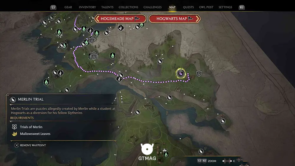 Cragcroftshire - تمام مکانها و راهحلهای Merlin Trials در هاگوارتز لگسی - Hogwarts Legacy