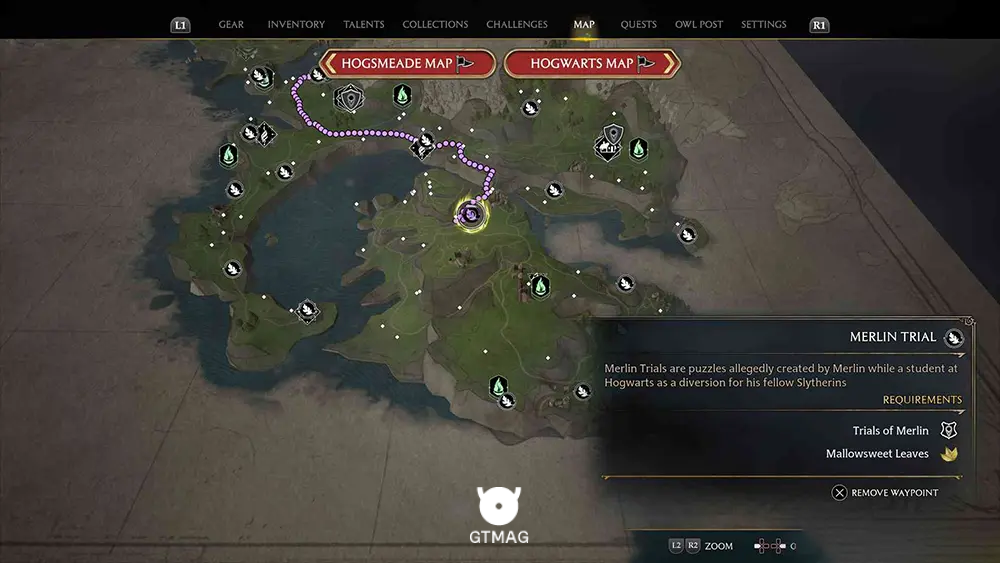 Clagmar Coast - تمام مکانها و راهحلهای Merlin Trials در هاگوارتز لگسی - Hogwarts Legacy
