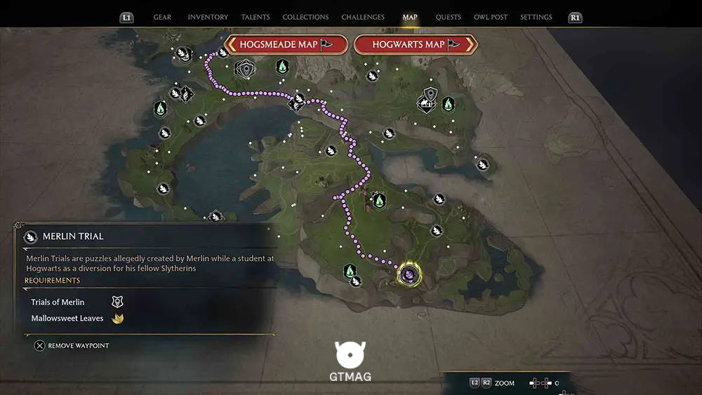 Clagmar Coast - تمام مکانها و راهحلهای Merlin Trials در هاگوارتز لگسی - Hogwarts Legacy