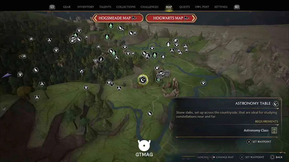 HOGSMEADE VALLEY - مکان همه Astronomy Table ها در هاگوارتز لگسی - Hogwarts Legacy