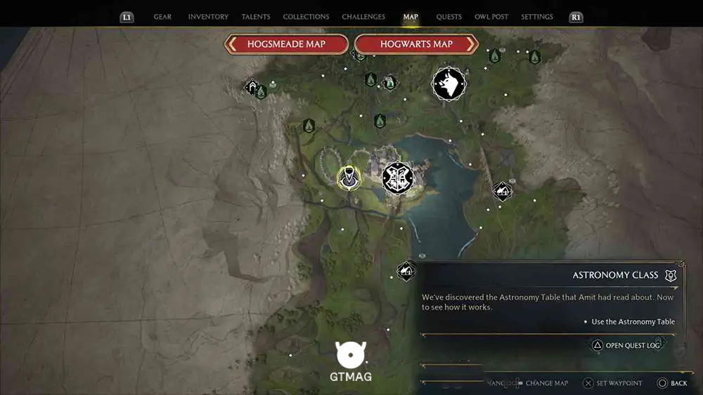 SOUTH HOGWARTS REGIONS - مکان همه Astronomy Table ها در هاگوارتز لگسی - Hogwarts Legacy