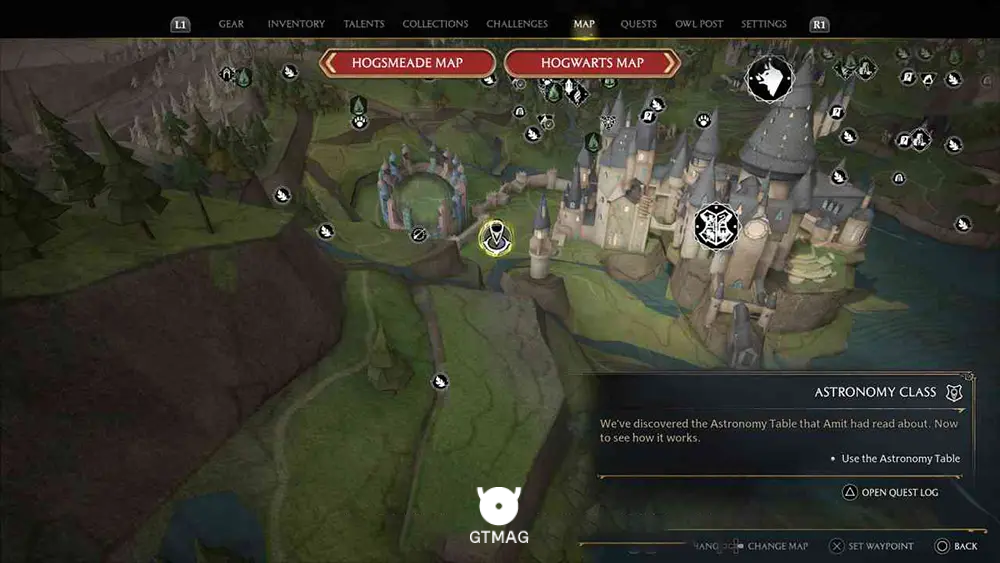 SOUTH HOGWARTS REGIONS - مکان همه Astronomy Table ها در هاگوارتز لگسی - Hogwarts Legacy