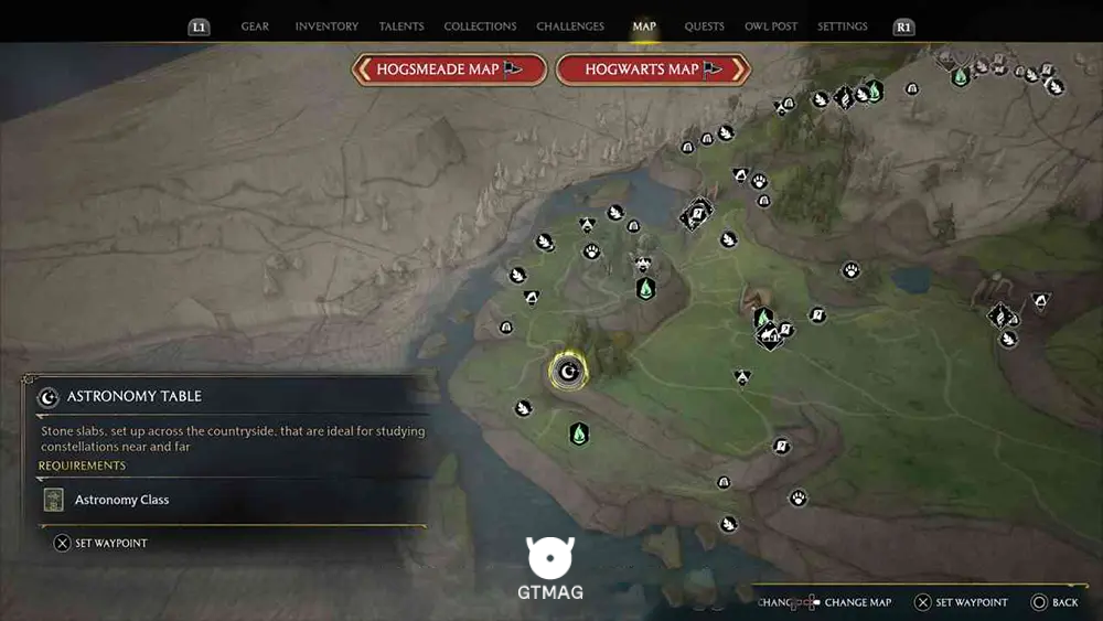 FELDCROFT REGION - مکان همه Astronomy Table ها در هاگوارتز لگسی - Hogwarts Legacy