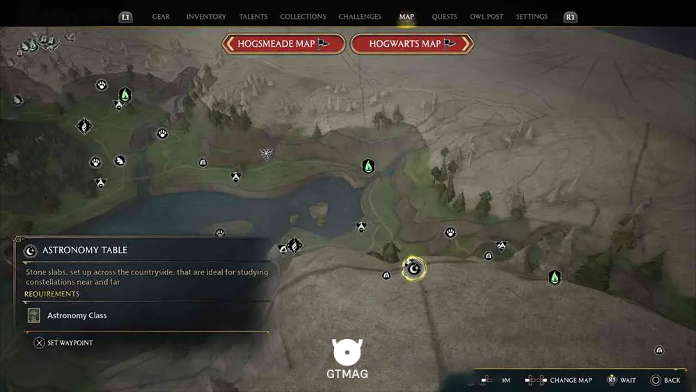 MARUNWEEM LAKE - مکان همه Astronomy Table ها در هاگوارتز لگسی - Hogwarts Legacy