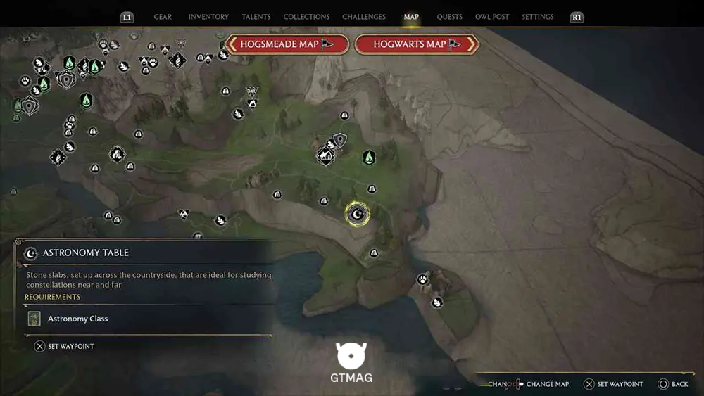CRAGCROFTSHIRE - مکان همه Astronomy Table ها در هاگوارتز لگسی - Hogwarts Legacy
