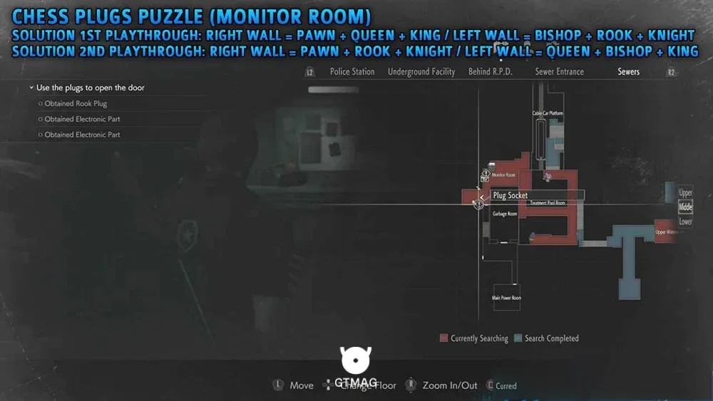 پازل Chess Plug Sockets - راهنمای تمام راه&zwnj;حل&zwnj;های پازل رزیدنت اویل 2 ریمیک - Resident Evil 2 Remake