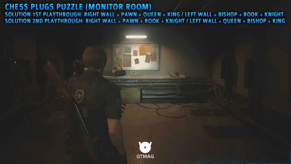 پازل Chess Plug Sockets - راهنمای تمام راه&zwnj;حل&zwnj;های پازل رزیدنت اویل 2 ریمیک - Resident Evil 2 Remake