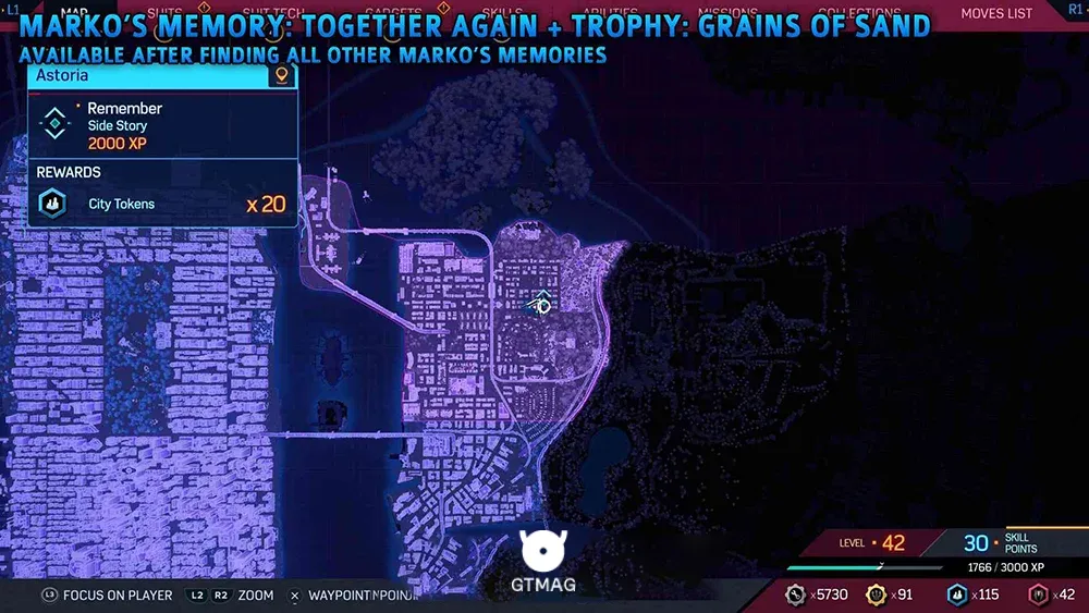 TROPHY: GRAINS OF SAND - تمام موقعیت&zwnj;های Marko&rsquo;s Memories در اسپایدرمن 2 - Marvel's Spider-Man 2