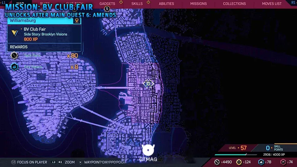 BROOKLYN VISION .1 &ndash; BV CLUB FAIR - تمام مکان&zwnj;ها و راه&zwnj;حل&zwnj;های Brooklyn Visions در اسپایدرمن 2 - Marvel's Spider-Man 2