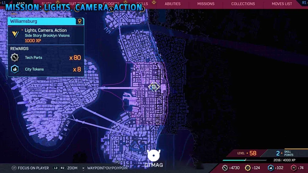 BROOKLYN VISION .4 &ndash; LIGHTS, CAMERA, ACTION - تمام مکان&zwnj;ها و راه&zwnj;حل&zwnj;های Brooklyn Visions در اسپایدرمن 2 - Marvel's Spider-Man 2