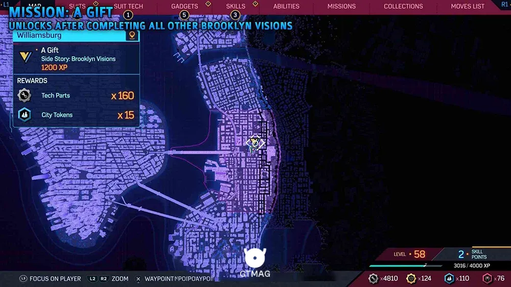 BROOKLYN VISION .5 &ndash; A GIFT - تمام مکان&zwnj;ها و راه&zwnj;حل&zwnj;های Brooklyn Visions در اسپایدرمن 2 - Marvel's Spider-Man 2