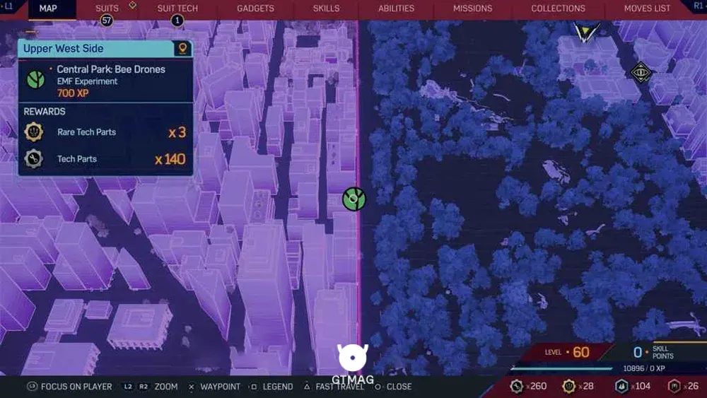 2 &ndash; CENTRAL PARK: BEE DRONES - تمام مکان&zwnj;ها و راه&zwnj;حل&zwnj;های EMF Experiment (آزمایش&zwnj;های EMF) در اسپایدر من 2 (Marvel's Spider-Man 2)