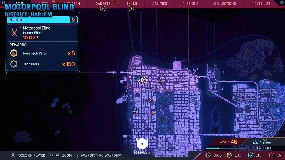 Hunter Blind .2: Motorpool - تمام موقعیت&zwnj;های Hunter Blind (پایگاه شکارچی) در اسپایدرمن 2 - Marvel's Spider-Man 2