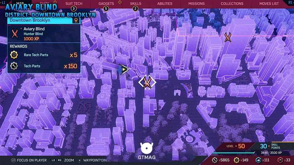 Hunter Blind .10: Aviary - تمام موقعیت&zwnj;های Hunter Blind (پایگاه شکارچی) در اسپایدرمن 2 - Marvel's Spider-Man 2
