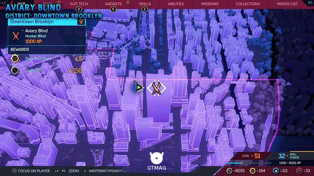 Hunter Blind .11: Aviary - تمام موقعیت&zwnj;های Hunter Blind (پایگاه شکارچی) در اسپایدرمن 2 - Marvel's Spider-Man 2