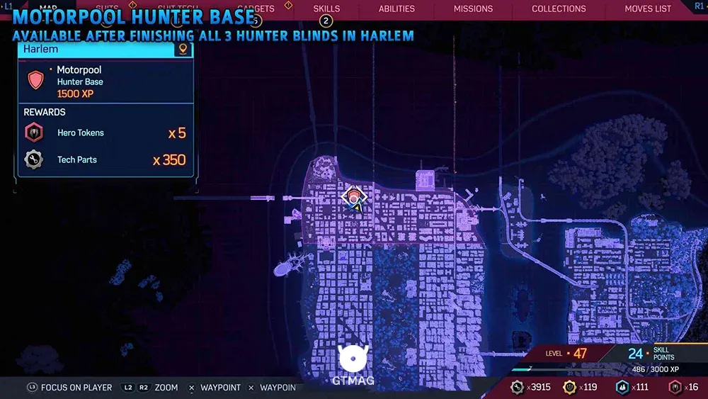 Motorpool Hunter Base - مکان&zwnj;های Hunter Base (پایگاه شکارچی) در اسپایدرمن 2 - Marvel's Spider-Man 2